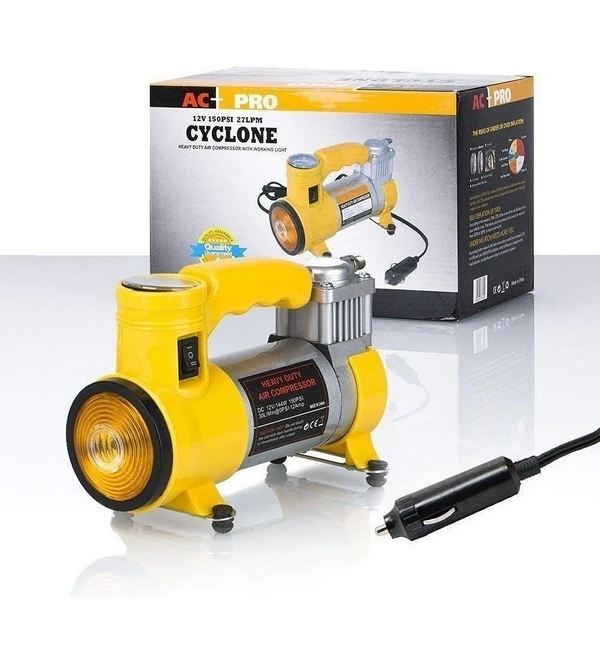 COMPRESOR DE AIRE 12V CYCLONE HEAVY DUTY AC-PRO 150 PSI 35 LPM