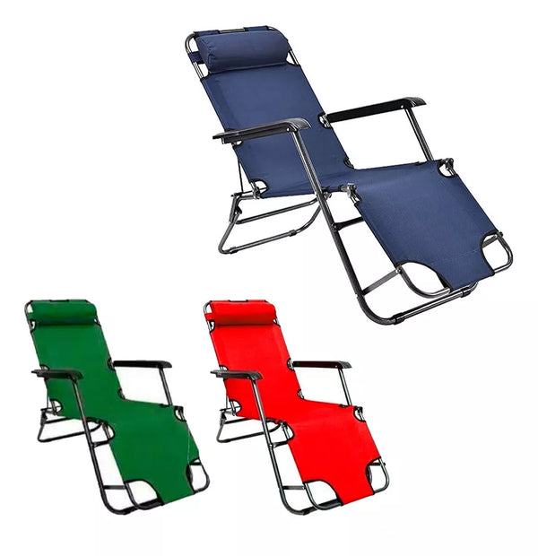 SILLA REPOSERA PLEGABLE AZUL 2 POSICIONES
