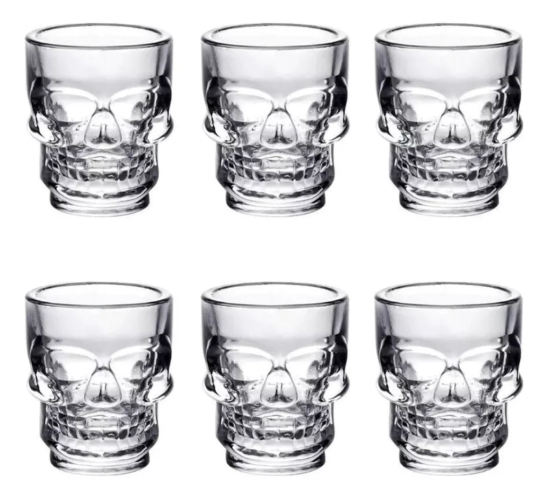 VASO CALAVERA PARA WISKY PACK 6 UNDS