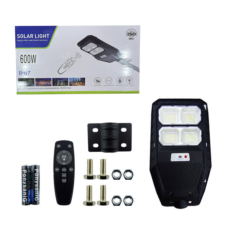 FOCO EXTERIOR SOLAR LED 600 WATTS IP67 + CONTROL REMOTO