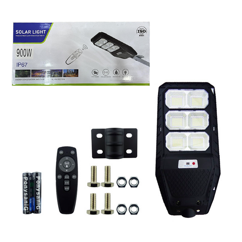 FOCO EXTERIOR SOLAR LED 900 WATTS IP67 + CONTROL REMOTO