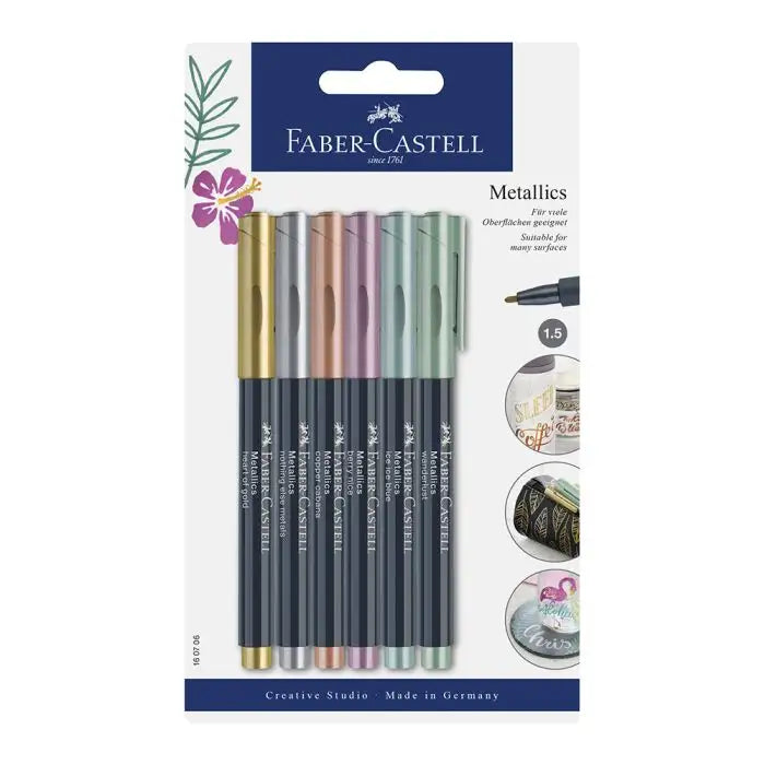 METALLICS MARKER, 6 COLORES