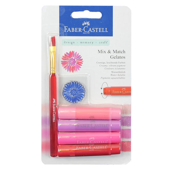 SET 4 GELATO COLORES ROJOS FABER CASTELL