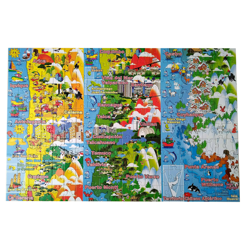 PUZZLE 200 PIEZAS MAPA DE CHILE