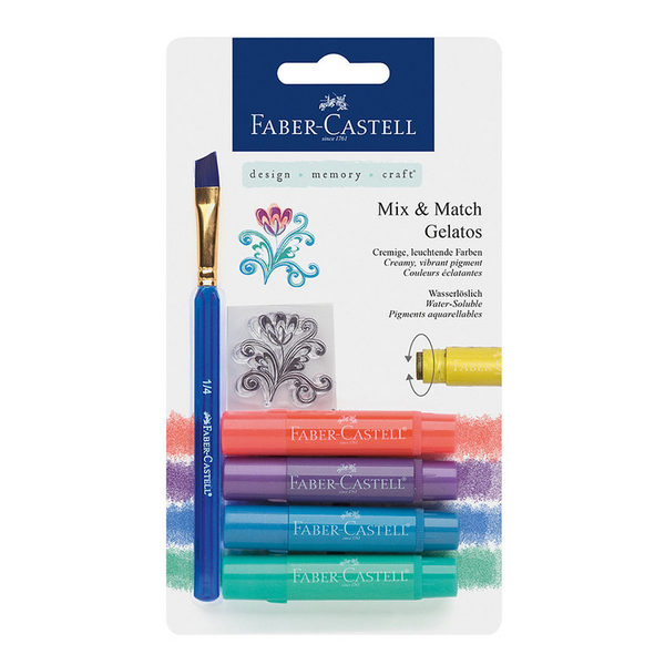 SET 4 GELATTO TONOS METALICOS FABER CASTELL