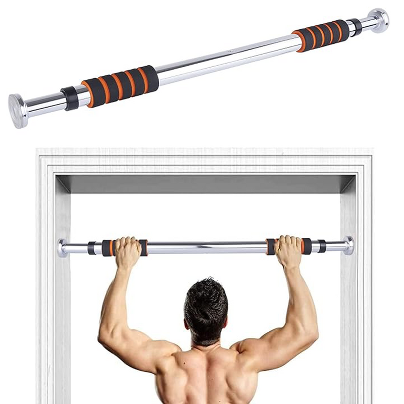 Kit Set Gym Barra Dominadas Puerta Rueda Simple Fitnesas