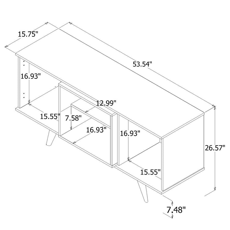 COMBO RACK TV HAMPTON + PANEL TV BAREN