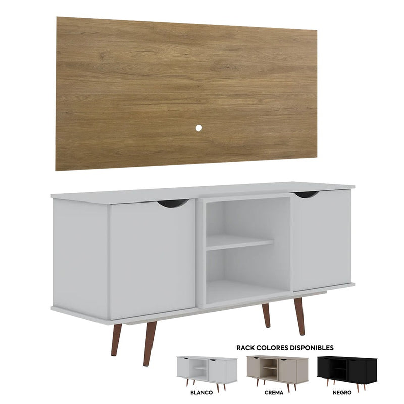 COMBO RACK TV HAMPTON + PANEL TV BAREN
