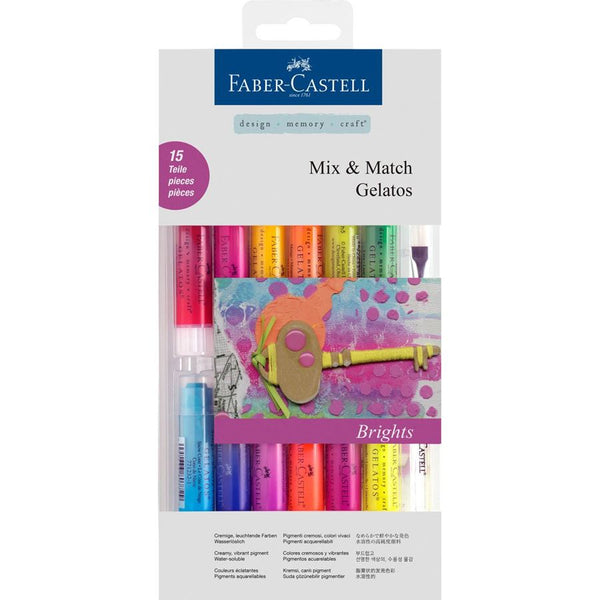 SET 15 PIEZAS MIX & MATCH GELATOS FABER CASTELL