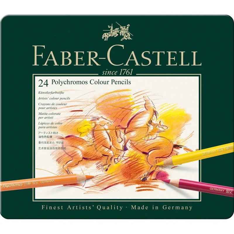 LATA POLYCHROMOS COLOUR PENCILS 24 COLORES FABER CASTELL