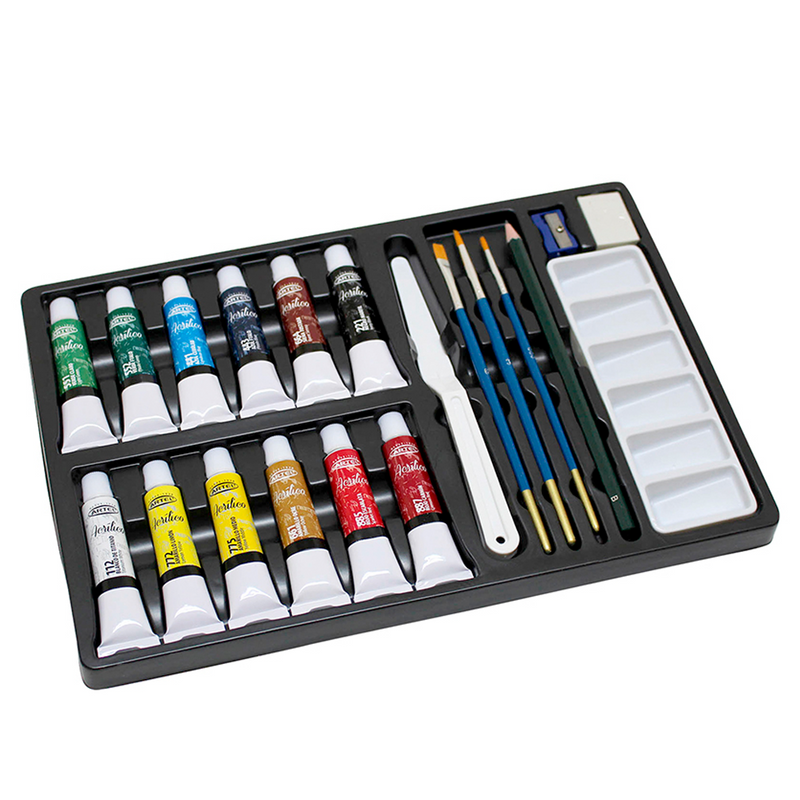 SET DE PINTURA ACRÍLICA 20 PIEZAS ARTEL