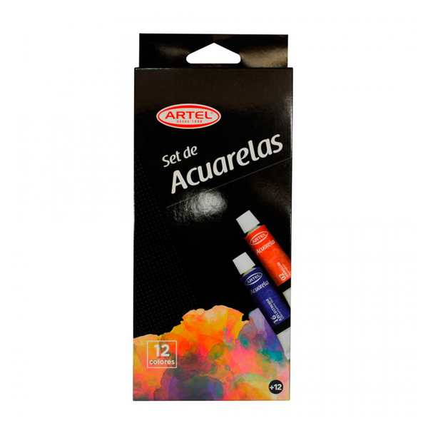 SET ACUARELAS 12 COLORES