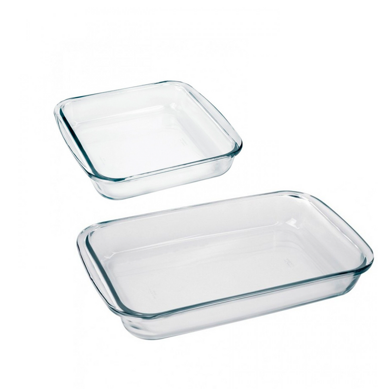 PACK ASADERAS PEQUEÑA CUADRADA + MEDIANA RECTANGULAR