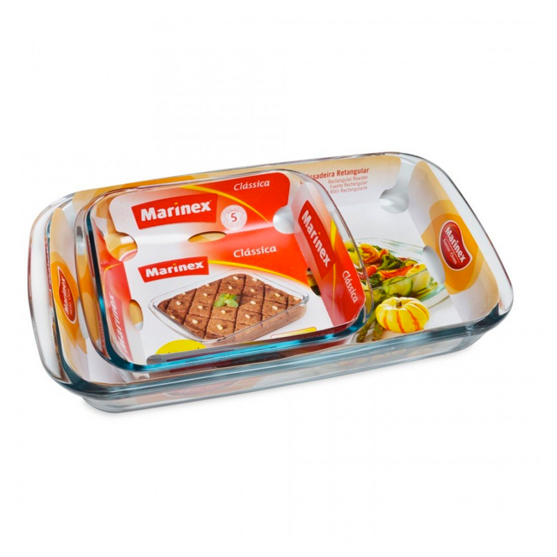 PACK ASADERAS PEQUEÑA CUADRADA + MEDIANA RECTANGULAR