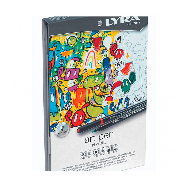 MARCADORES HI - QUALITY ART PEN LATA 10 UNIDADES LYRA