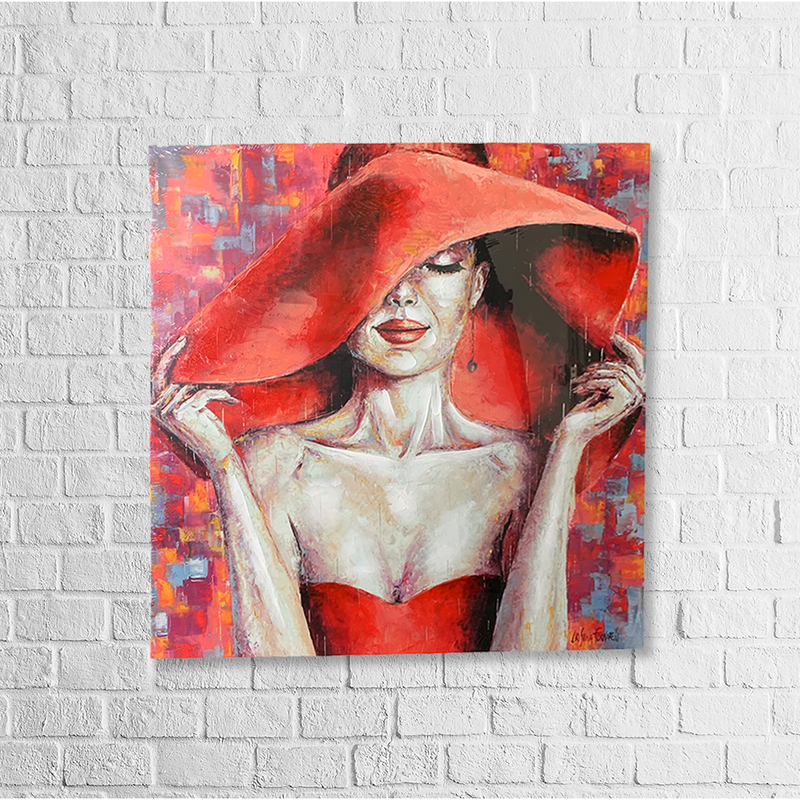 CUADRO MUJER CON GORRO