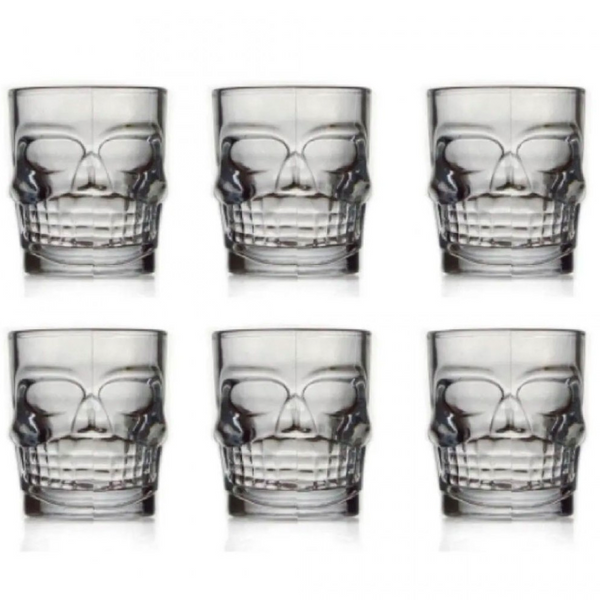 SET DE 6 VASOS SHOT CHICOS DE CALAVERAS