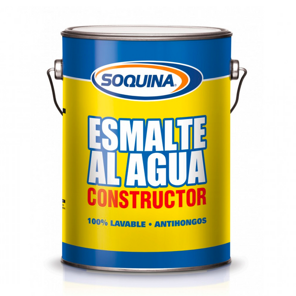 ESMALTE AL AGUA CONSTRUCTOR SOQUINA 1 GAL BLANCO