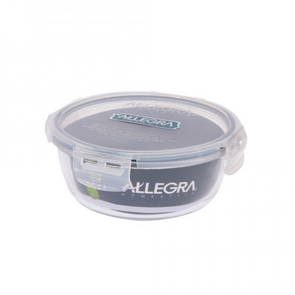 CONTENEDOR HERMETICO VIDRIO REDONDO 370ML