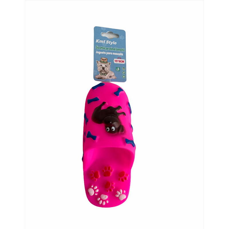 JUGUETE DE GOMA PANTUFLA PARA MASCOTA / TICK OFFICE