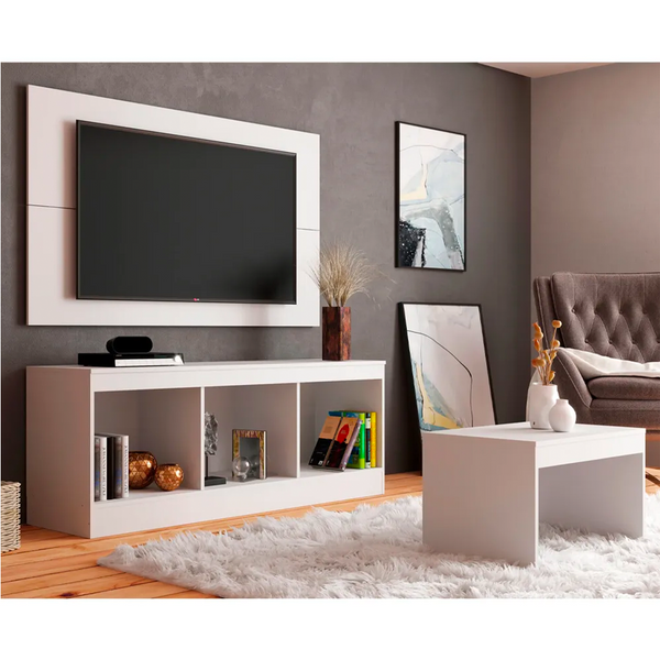 COMBO LIVING RACK + PANEL + MESA SILVANA