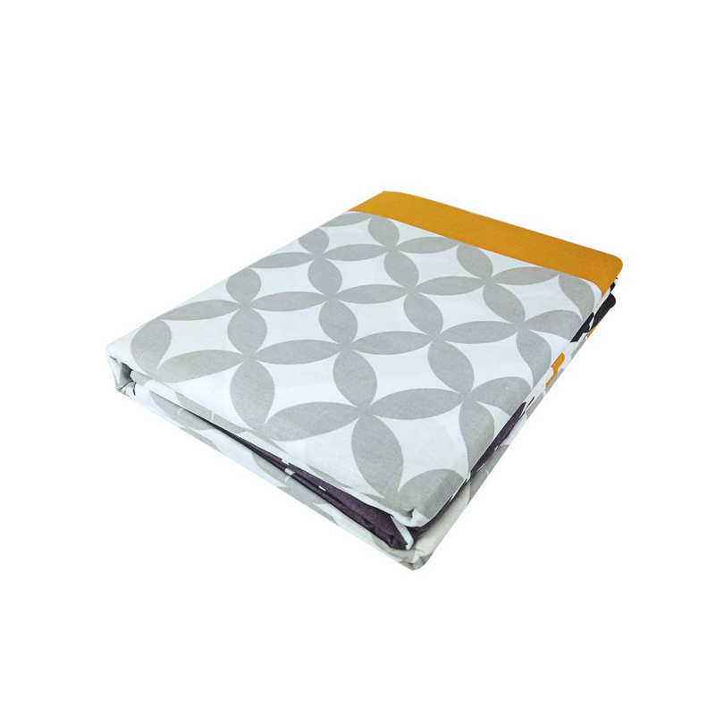 JUEGO DE SÁBANAS ZARINA COLLECTION 1,5 PLAZA – ESTAMPADA CELESTE BEIGE – ZAHR.