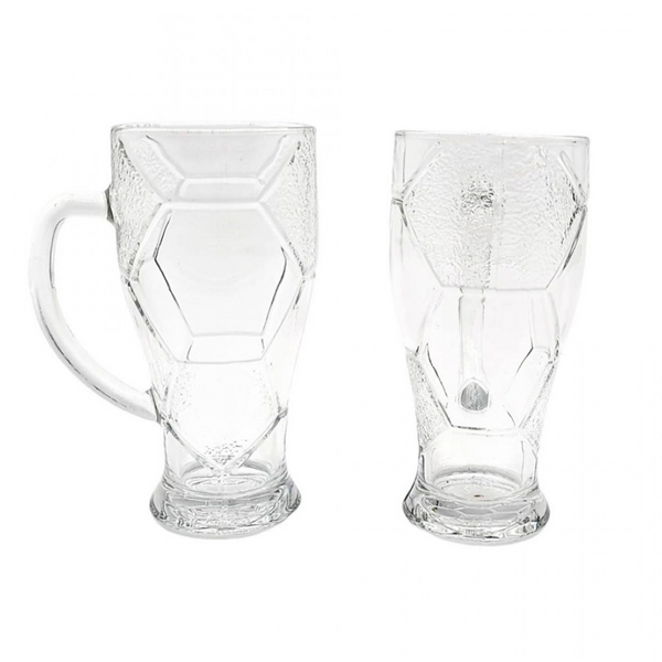 VASOS CERVECEROS SET 2 PIEZAS SHOP 420ML FUTBOL