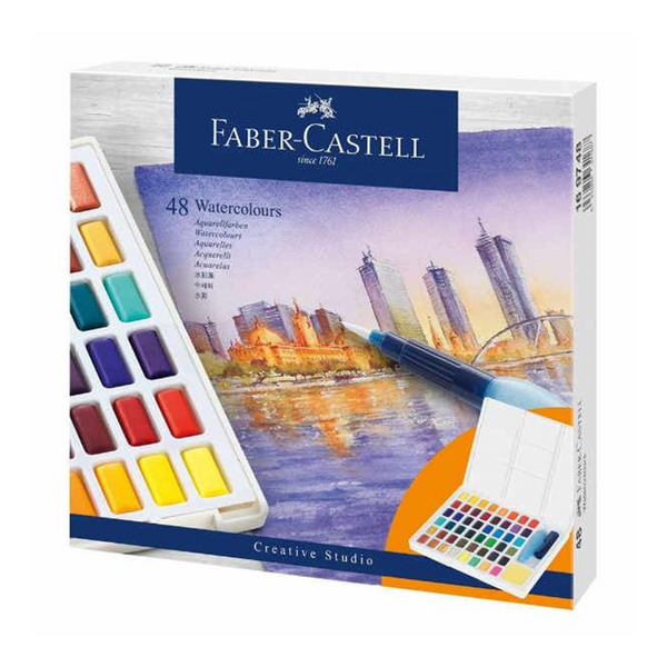 ESTUCHE CON 48 ACUARELAS FABER CASTELL