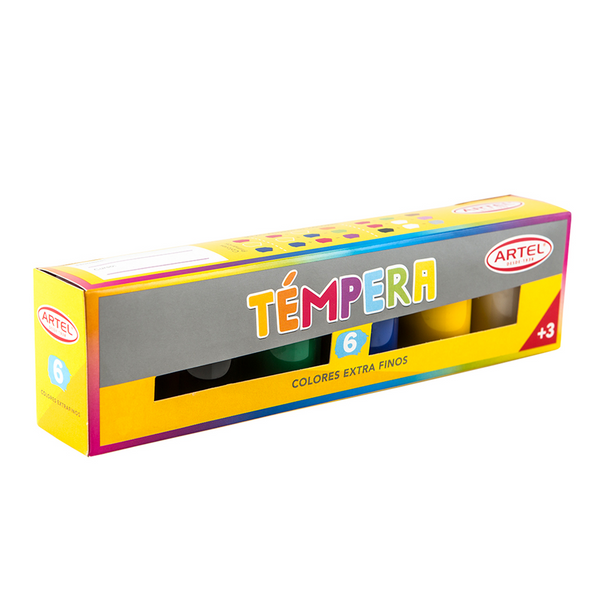 TEMPERA 6 COLORES 15 ML ARTEL