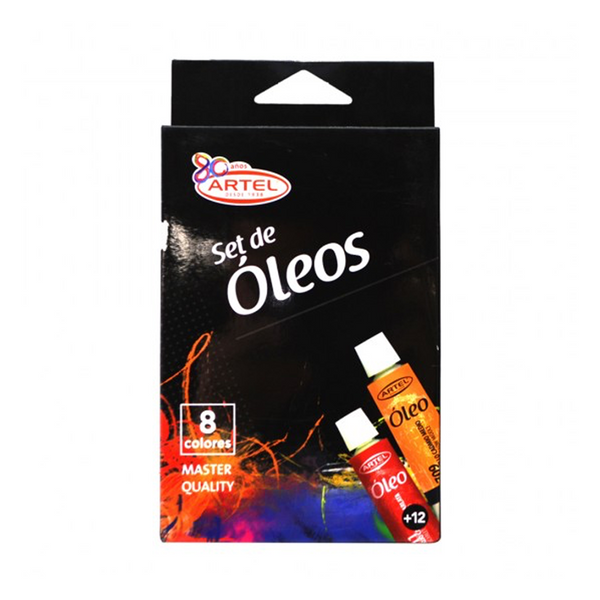 PINTURA OLEO SET 8 COLORES DE 12ML ARTEL