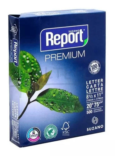 Caja 10 Resmas Carta Report 75 gr 500 hjs