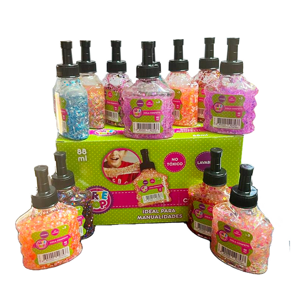 Cola confetti glitter 88gr 12 pcs