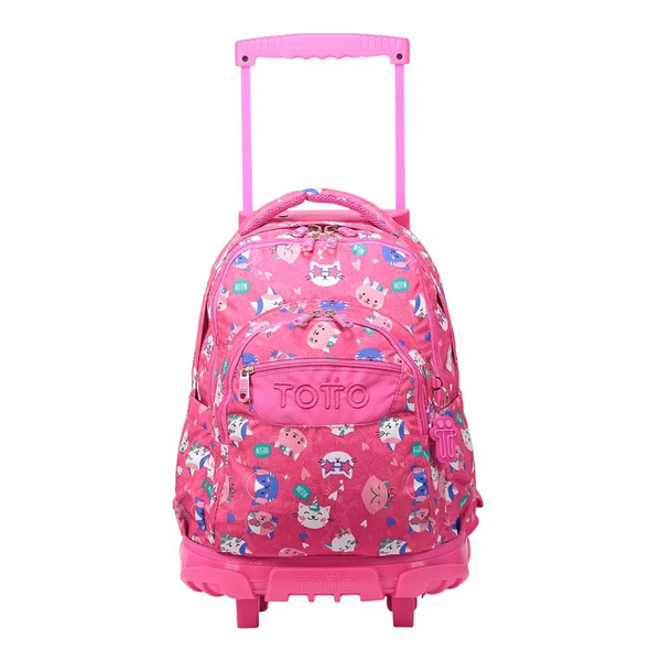Mochila Con Ruedas Renglon Totto Rosa