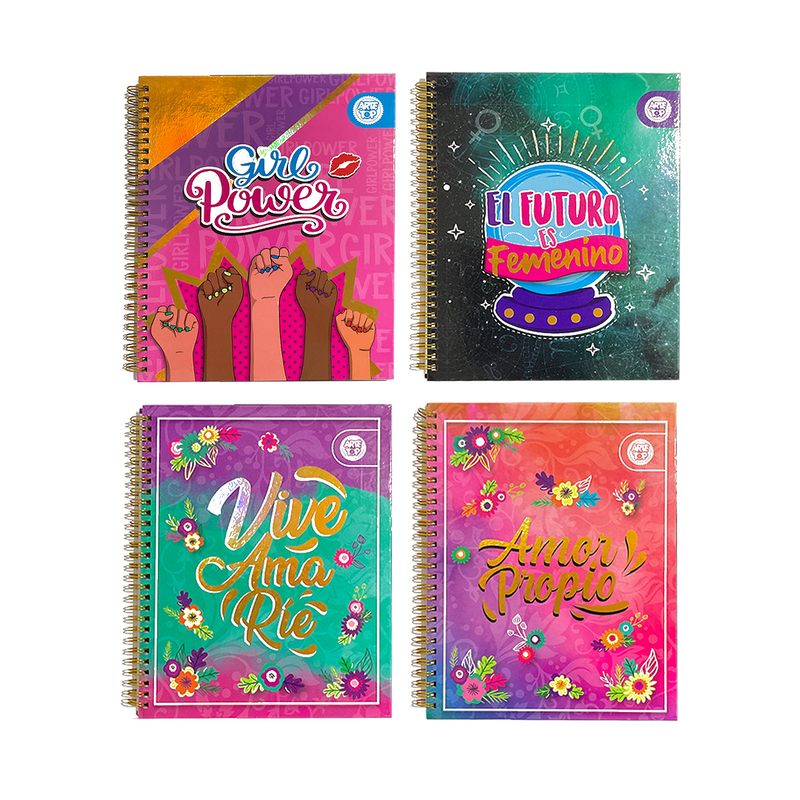 Cuaderno universitario tapa dura doble espiral Arte Top