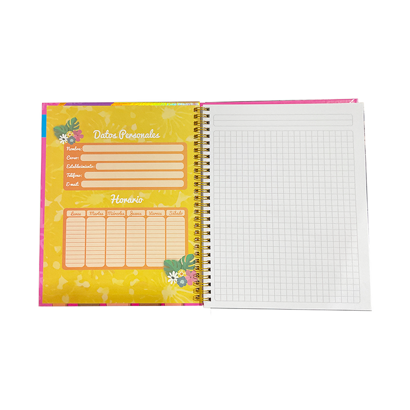 Cuaderno universitario tapa dura doble espiral Arte Top