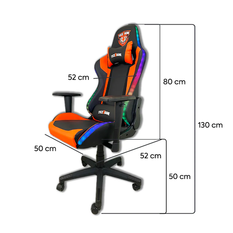 SILLA GAMER LUZ+MASAJE / TICKXGAME